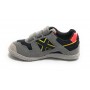 Scarpe bambino Munich sneaker con strap Mini Goal in suede/ tessuto grigio Z22MU07 1533