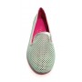 Scarpe donna BorboniQua ballerina traforata Marina in pelle verde/ silver DS21BB05