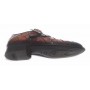 Scarpe Harris fibbia intreccio a mano largo moro e puntina oceano U17HA66