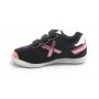 Scarpe bambino Munich sneaker con strap Mini Goal in suede nero/ tessuto Z21MU09