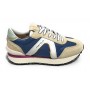 Scarpe donna Ambitious 12127W sneaker running in suede/ nylon bianco/ blu DS22AM05