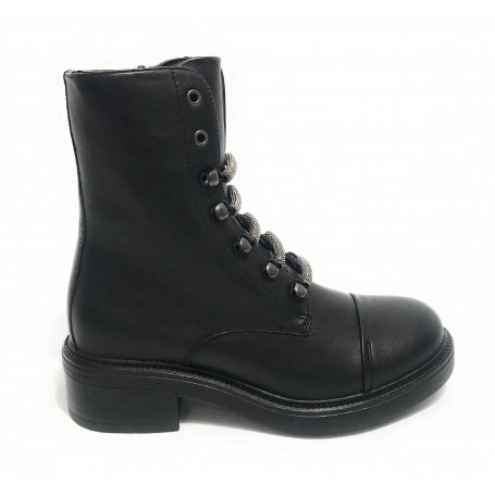 Scarpe donna Gold&gold anfibio in ecopelle nero D22GG20 GB217