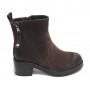 Scarpe donna ankle boot modello walker Gold&Gold tc 50 in ecopelle scamosciato marrone D20GG52