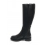 Scarpe donna Elite stivale con gambale alto fondo classico in pelle nero D23EL07 453