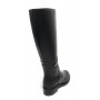 Scarpe donna Elite stivale con gambale alto fondo classico in pelle nero D23EL07 453