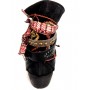 SCARPE  DONNA TEXANINO LAVORATO A MANO IN CAMOSCCIO NERO ECLIPSE H.MADE  D14PR02